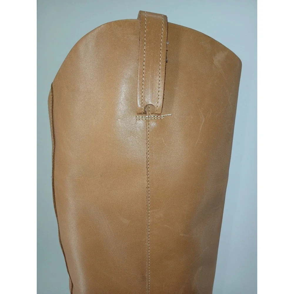 Sam Edelman Women's Fable Tall Leather Boots Tan Cashew Size 10 NEW. C116